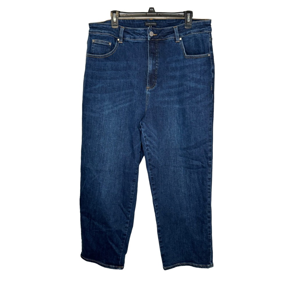 Universal Thread Womens Jeans High-Rise Loose Fit Straight Leg Denim Blue Sz. 18